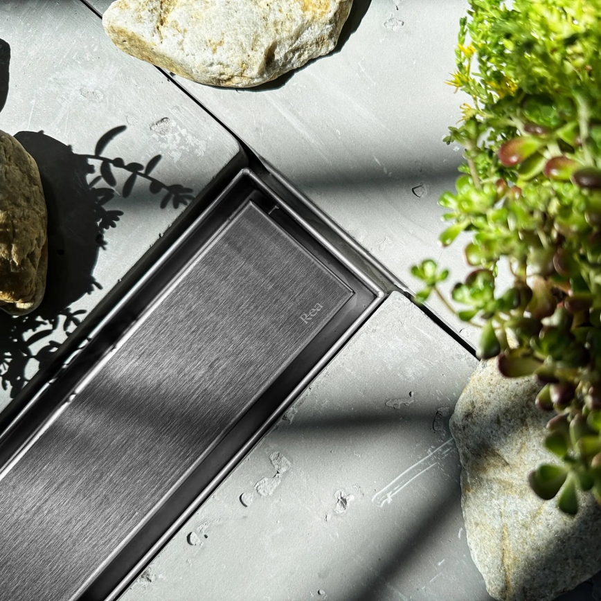 REA-G5810 - Odtokový žľab NEOX PRO 90 cm, niklový