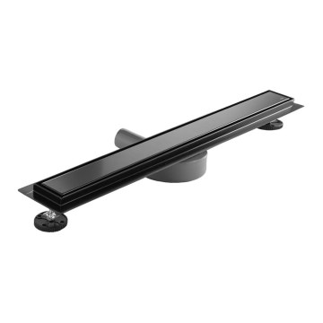 REA-G7803 - Odtokový žľab NEOX PRO 80 cm nerezová oceľ/čierna