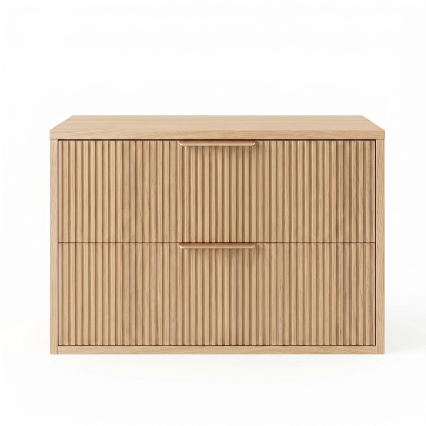 REA-M0408 - Závesná kúpeľňová skrinka pod umývadlo MONO 60x47 cm béžová