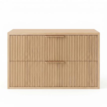 REA-M0409 - Závesná kúpeľňová skrinka pod umývadlo MONO 80x48,5 cm béžová