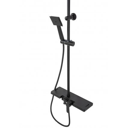REA-P0636 - Sprchová súprava s batériou BRAVO matná čierna