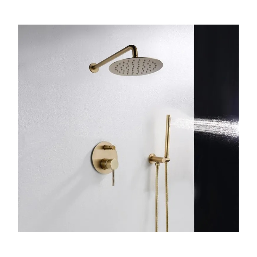 REA-P4110 - Sprchová súprava s podomietkovou batériou LUNGO zlatá