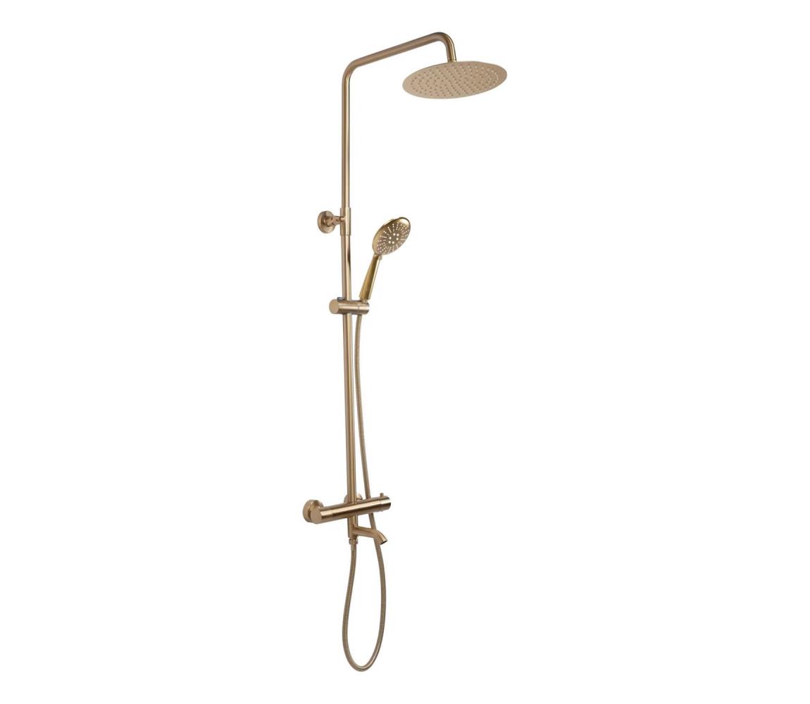 REA-P6604 - Sprchová súprava s termostatickou batériou LUNGO, brúsené zlato REA-P6604