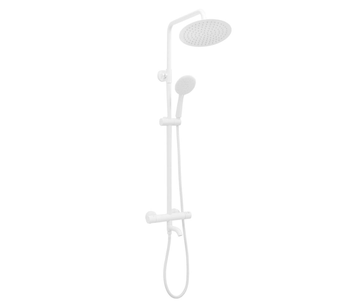 REA-P6608 - Sprchová súprava s termostatickou batériou LUNGO matná biela REA-P6608