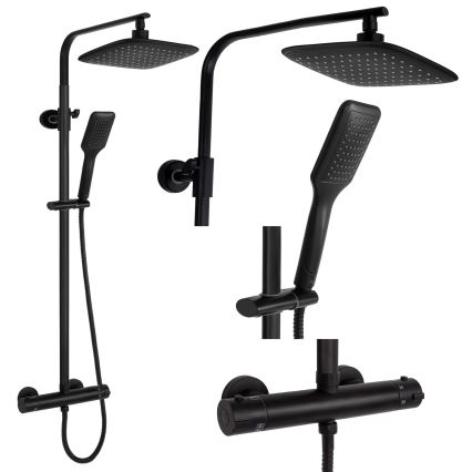 REA-P7101 - Sprchová súprava s termostatickou batériou TOM matná čierna