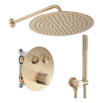 REA-P8551 - Tuš set s termostatsko podometno baterijo LUNGO, brušeno zlato
