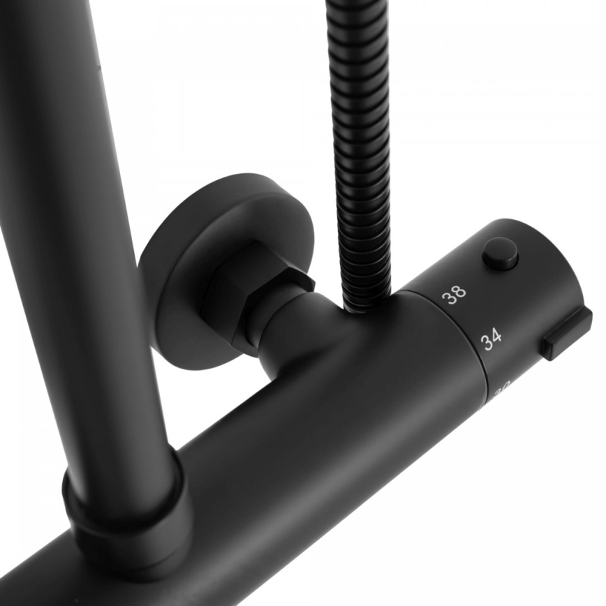 REA-P8804 - Sprchová súprava s termostatickou batériou BLISS v matnej čiernej