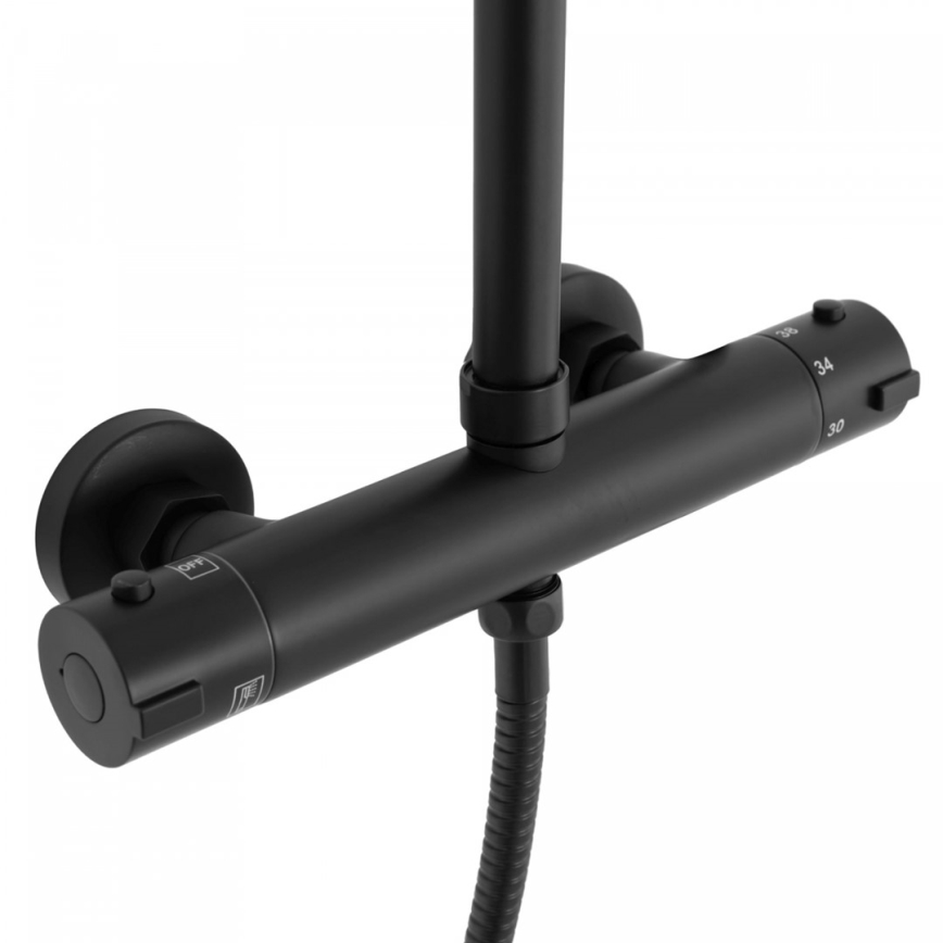 REA-P8804 - Sprchová súprava s termostatickou batériou BLISS v matnej čiernej