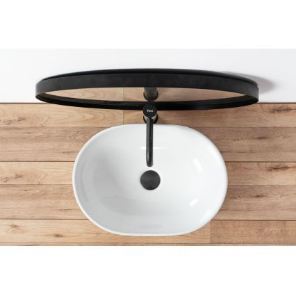 REA-U0416 - Umývadlo na dosku AMELIA 34,5x48 cm keramika/lesklá biela