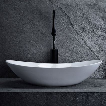 REA-U0441 - Umývadlo na dosku ROYAL 35,5x61,5 cm keramika/lesklé biele