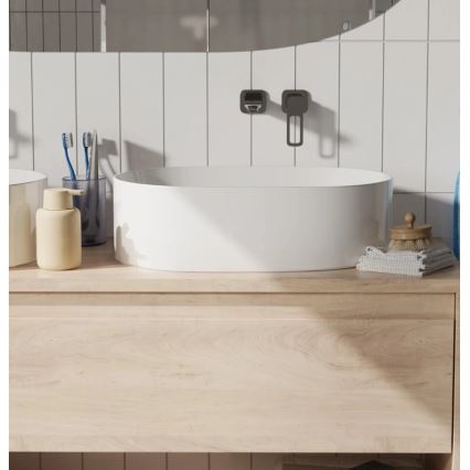 REA-U0600 - Umývadlo na dosku ALMA 36x57 cm keramika/lesklá biela