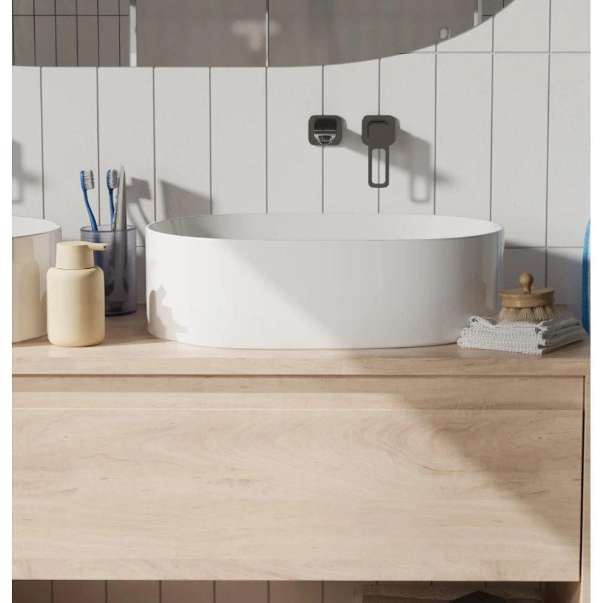 REA-U0600 - Umývadlo na dosku ALMA 36x57 cm keramika/lesklá biela