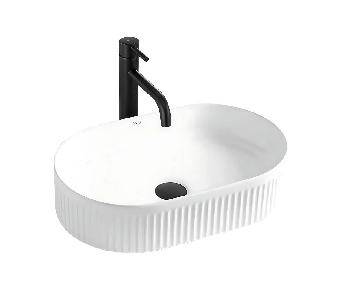 REA-U0603 - Umývadlo na dosku VANDA 31x49 cm keramika/lesklá biela REA-U0603