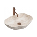 REA-U0619 - Umývadlo na dosku PEARL 38x50,5 cm keramika/béžová