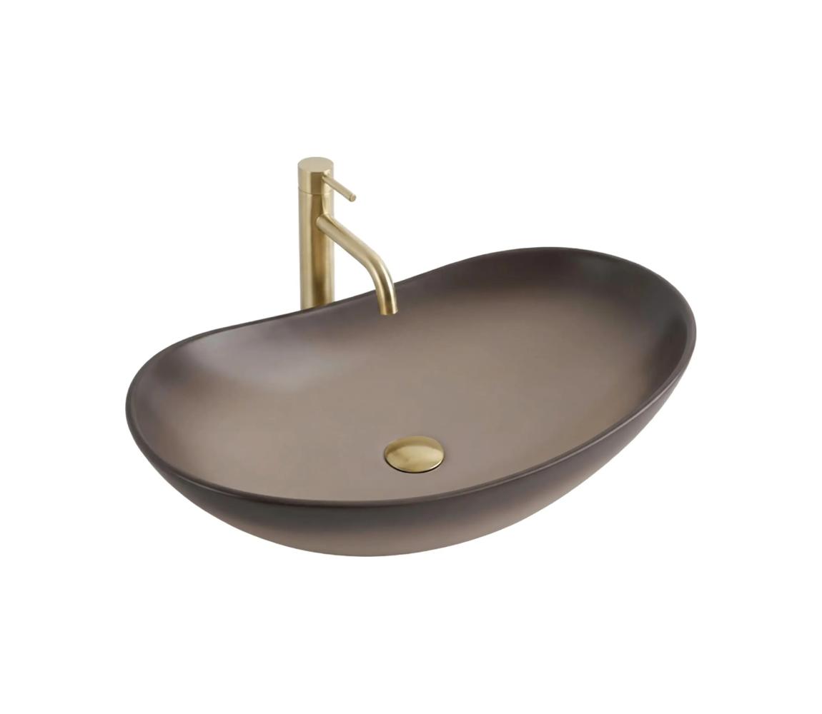 REA-U0626 - Umývadlo na dosku ROYAL 36x62 cm keramika/hnedá REA-U0626