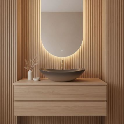 REA-U0626 - Umývadlo na dosku ROYAL 36x62 cm keramika/hnedá