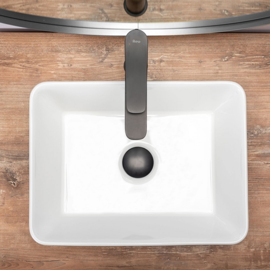 REA-U0952 - Umývadlo na dosku ANITA MINI 31x41 cm keramika/lesklá biela