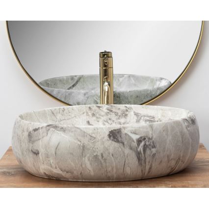 REA-U1020 - Umývadlo na dosku LINDA 34x48,5 cm keramika/imitácia kameňa