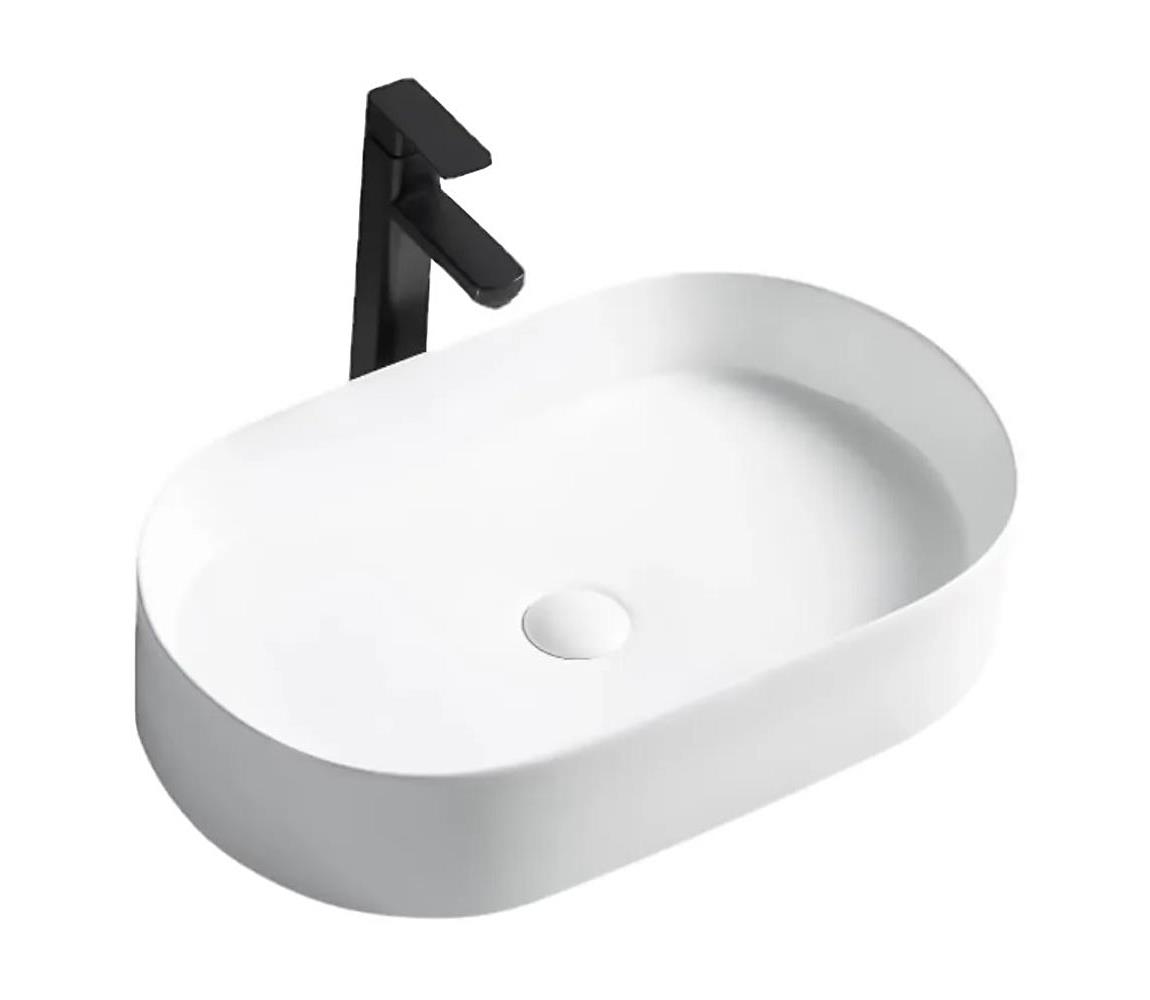 REA-U1055 - Umývadlo na dosku NADIA 38,5x61 cm keramika/lesklá biela REA-U1055