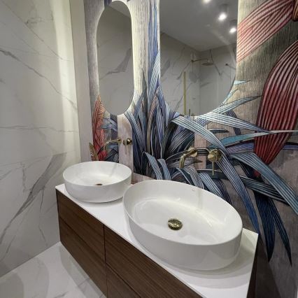 REA-U1223 - Umývadlo na dosku QUEEN 41,5x55 cm keramika/lesklá biela