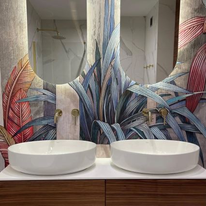 REA-U1223 - Umývadlo na dosku QUEEN 41,5x55 cm keramika/lesklá biela