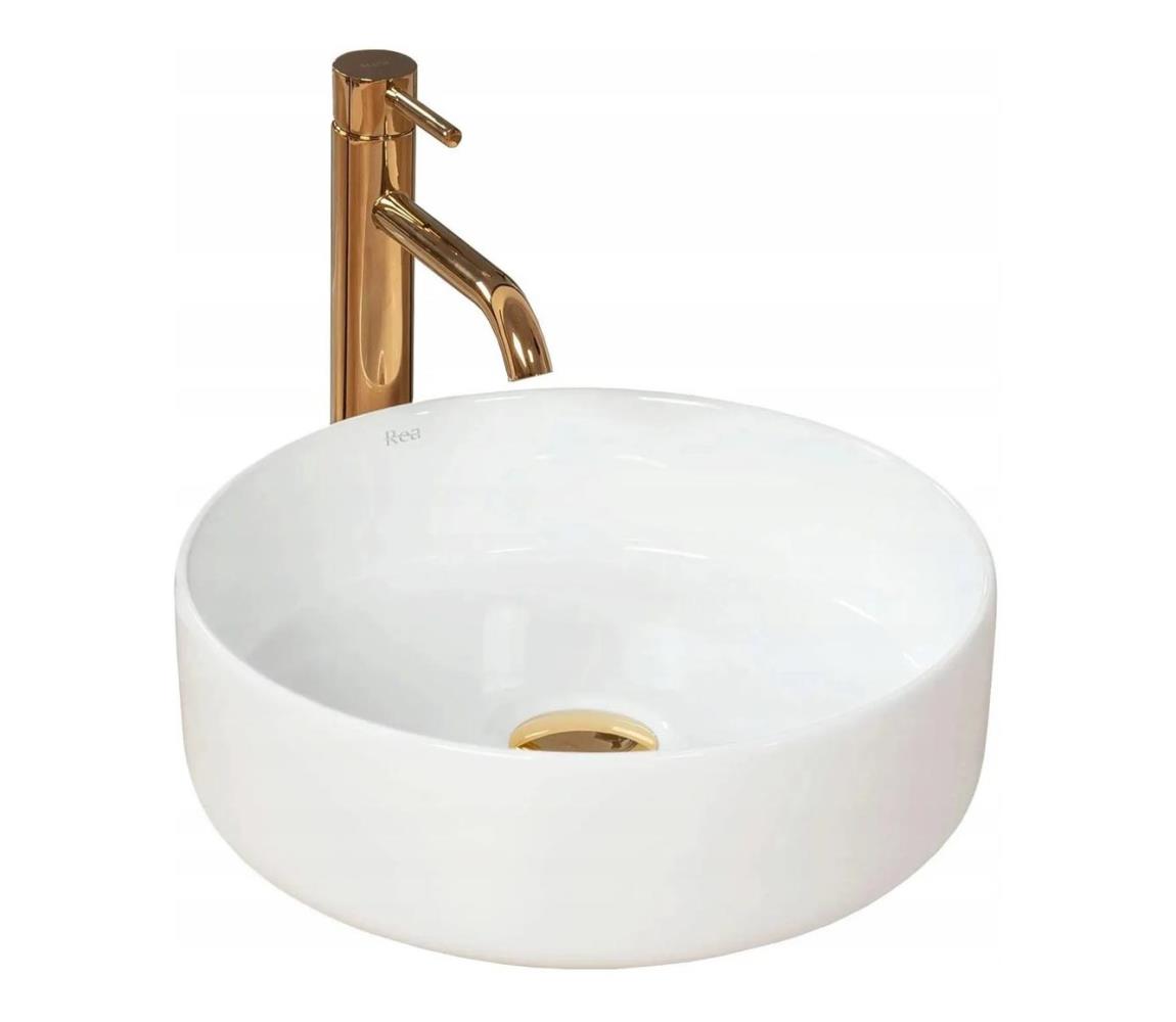 REA-U18918 - Umývadlo na dosku SAMI, priemer 36 cm, keramika/lesklá biela REA-U1891