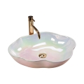 REA-U3309 - Umývadlo na dosku PEARL 38x50,5 cm keramika/pestrofarebné