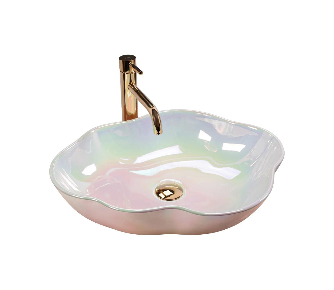 REA-U3309 - Umývadlo na dosku PEARL 38x50,5 cm keramika/pestrofarebné REA-U3309