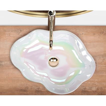 REA-U3309 - Umývadlo na dosku PEARL 38x50,5 cm keramika/pestrofarebné