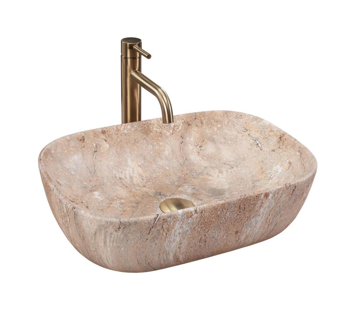 REA-U3323 - Umývadlo na dosku BELINDA 33,5x46,5 cm keramika/imitácia kameňa REA-U3323