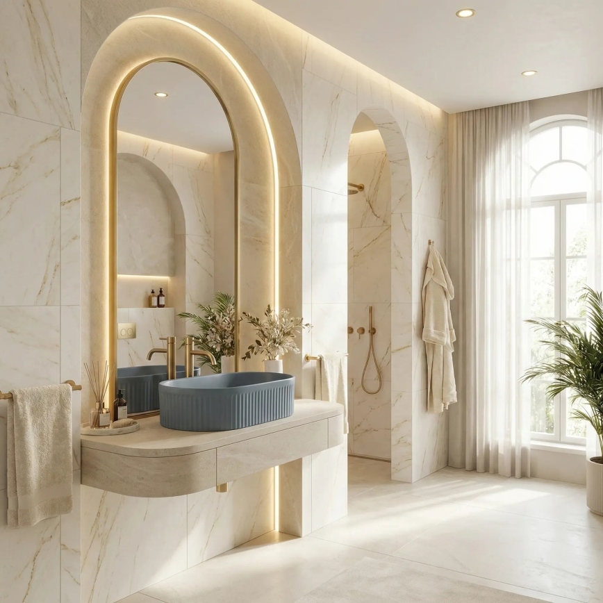 REA-U3535 - Umývadlo na dosku VANDA 31x49 cm keramika/tmavomodrá