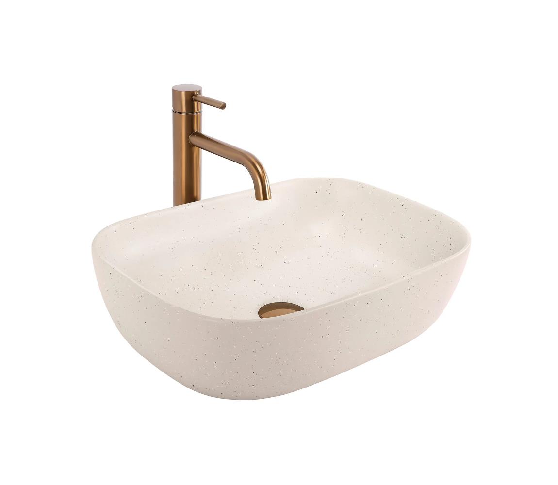 REA-U4000 - Umývadlo na dosku BELINDA 33x46,5 cm keramika/imitácia kameňa REA-U4000