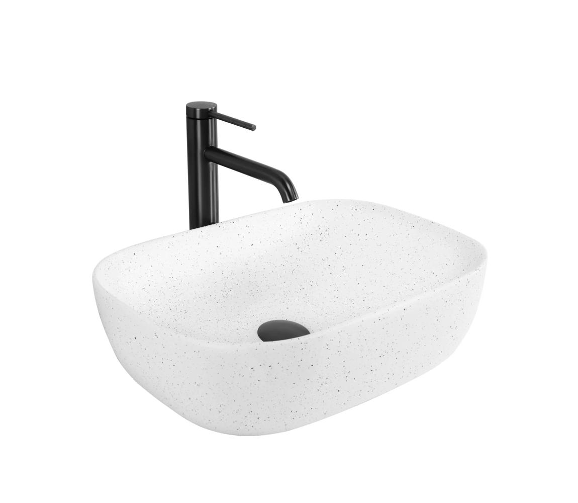 REA-U4001 - Umývadlo na dosku BELINDA 33,5x46,5 cm keramika/matná biela REA-U4001