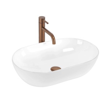 REA-U4331 - Umývadlo na dosku AMELIA 32,5x52 cm keramika/lesklá biela