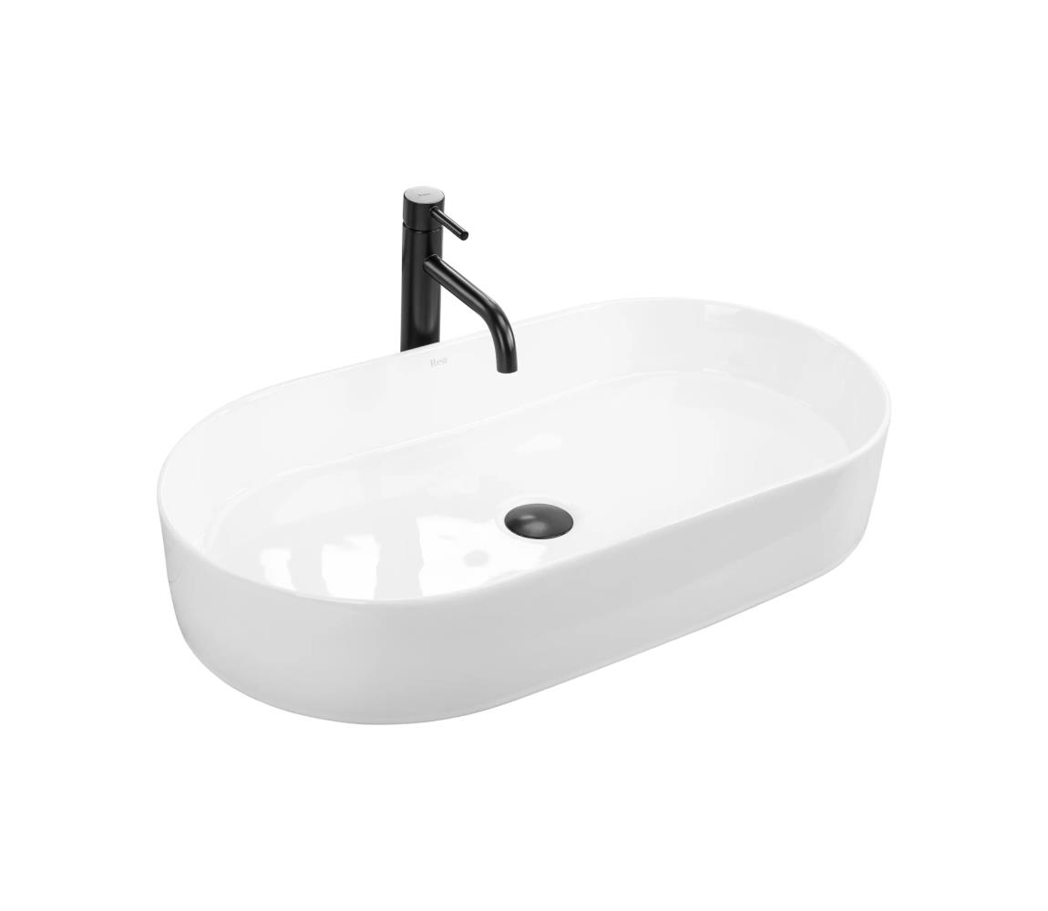 REA-U5801 - Umývadlo na dosku NADIA 38,5x71 cm keramika/lesklá biela REA-U5801