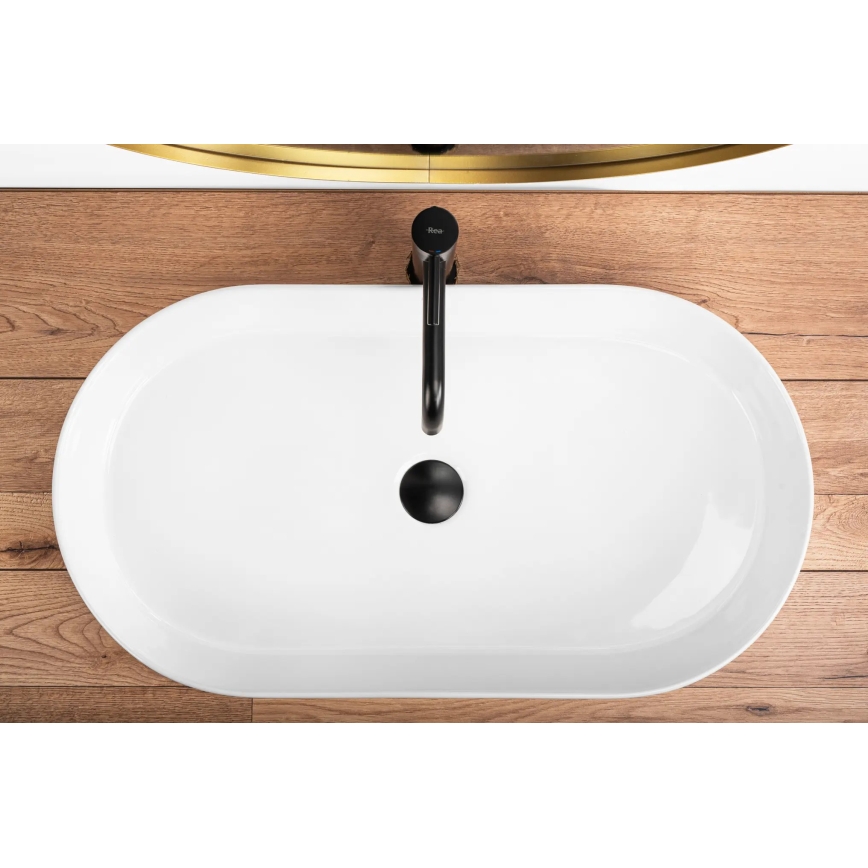 REA-U5801 - Umývadlo na dosku NADIA 38,5x71 cm keramika/lesklá biela