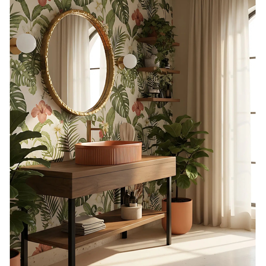 REA-U6377 - Umývadlo na dosku VANDA 31x49 cm keramika/oranžové