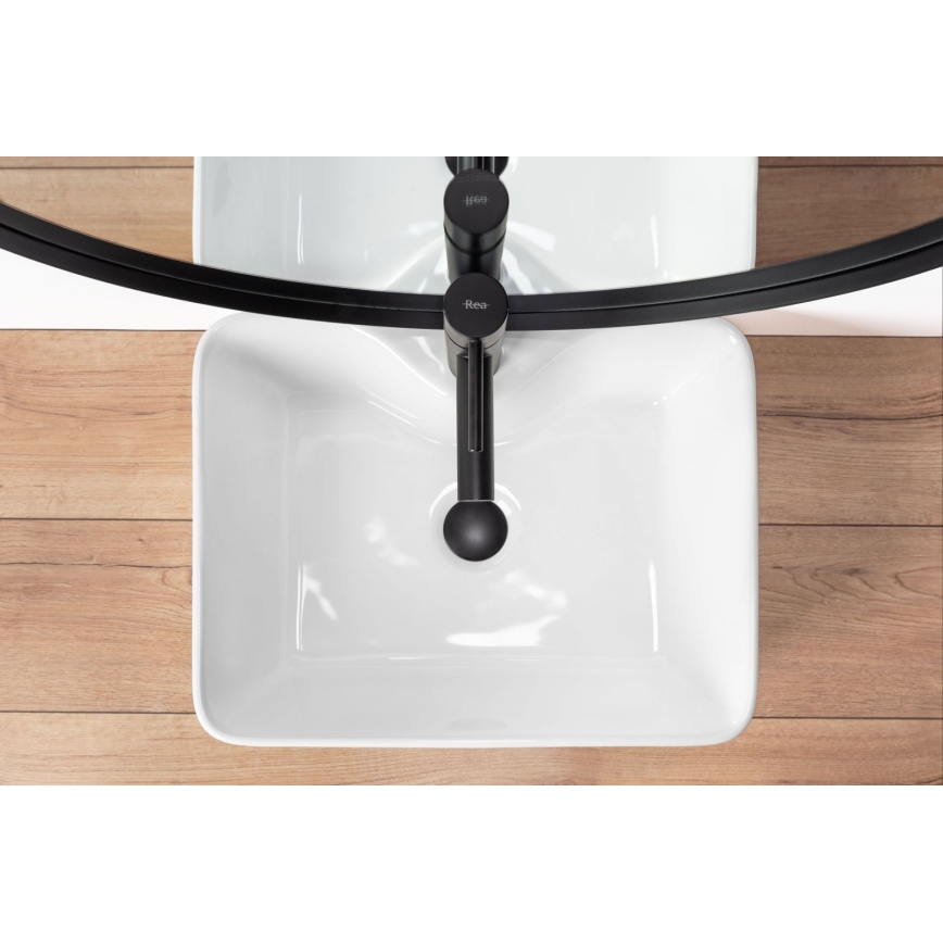REA-U6524 - Umývadlo na dosku KELLY 38x49 cm keramika/lesklá biela