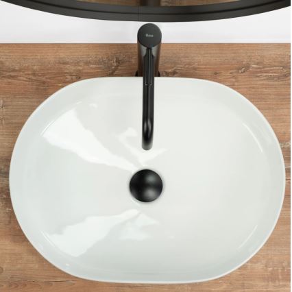 REA-U6563 - Umývadlo na dosku NADIA 38x50 cm keramika/lesklá biela