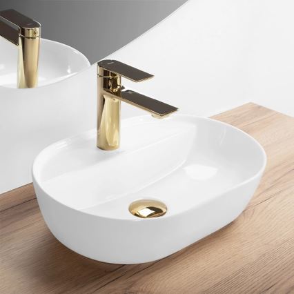 REA-U6617 - Umývadlo na dosku AURA 30x42 cm keramika/lesklá biela