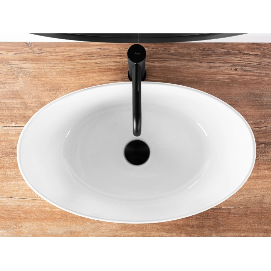 REA-U6802 - Umývadlo na dosku KATE 27x45 cm keramika/lesklá biela