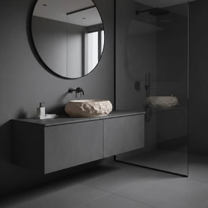 REA-U7347 - Umývadlo na dosku MIKA 38x50 cm béžová/imitácia kameňa