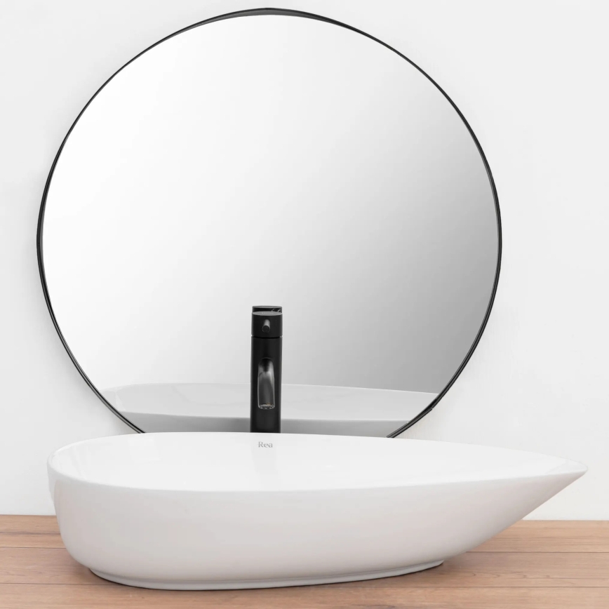 REA-U8537 - Umývadlo na dosku GRETA 40x65,5 cm keramika/lesklá biela