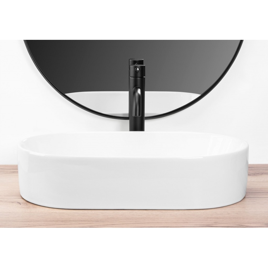REA-U9108 - Umývadlo na dosku LAYLA 30x53 cm keramika/lesklá biela