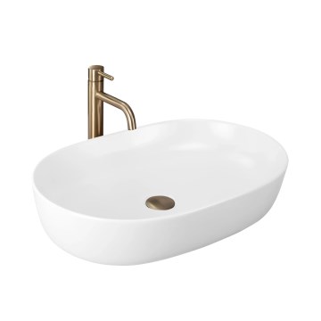 REA-U9653 - Umývadlo na dosku CLEO 41x60,5 cm keramika/matná biela