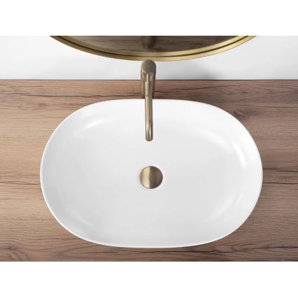 REA-U9653 - Umývadlo na dosku CLEO 41x60,5 cm keramika/matná biela