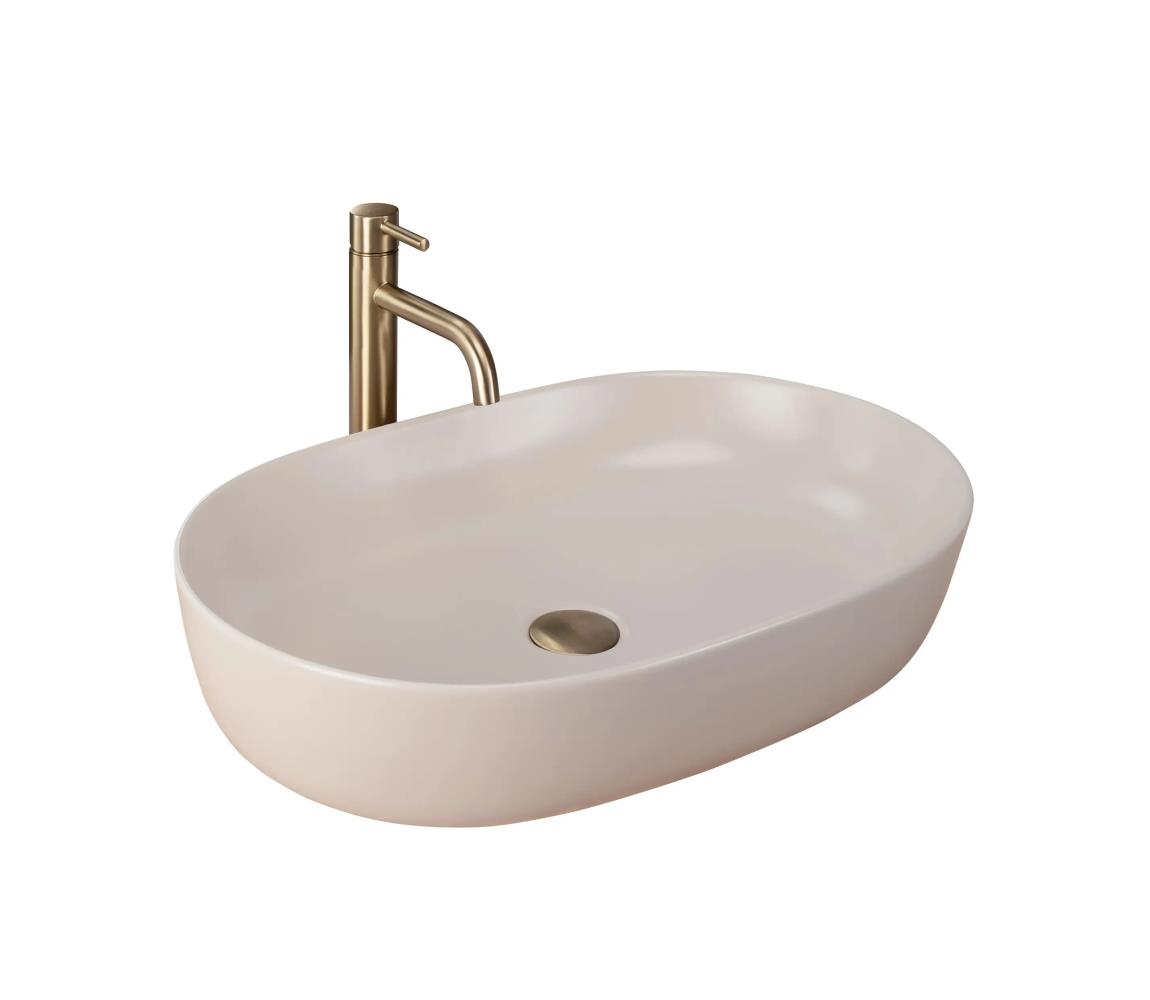 REA-U9655 - Umývadlo na dosku CLEO 41x60,5 cm keramika/béžová REA-U9655
