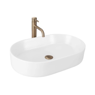 REA-U9657 - Umývadlo na dosku NADIA 38,5x61 cm keramika/matná biela