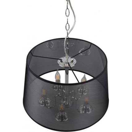 Reality - LED Luster na reťazi CIMA 5xE14/40W/230V čierna