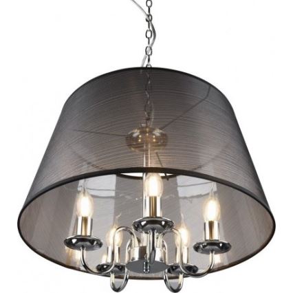 Reality - LED luster na reťazi CIMA 5xE14/40W/230V čierny